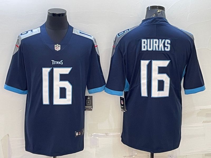 Men Tennessee Titans #16 Burks Blue 2022 Vapor Untouchable Limited Player Nike NFL Jersey->tennessee titans->NFL Jersey